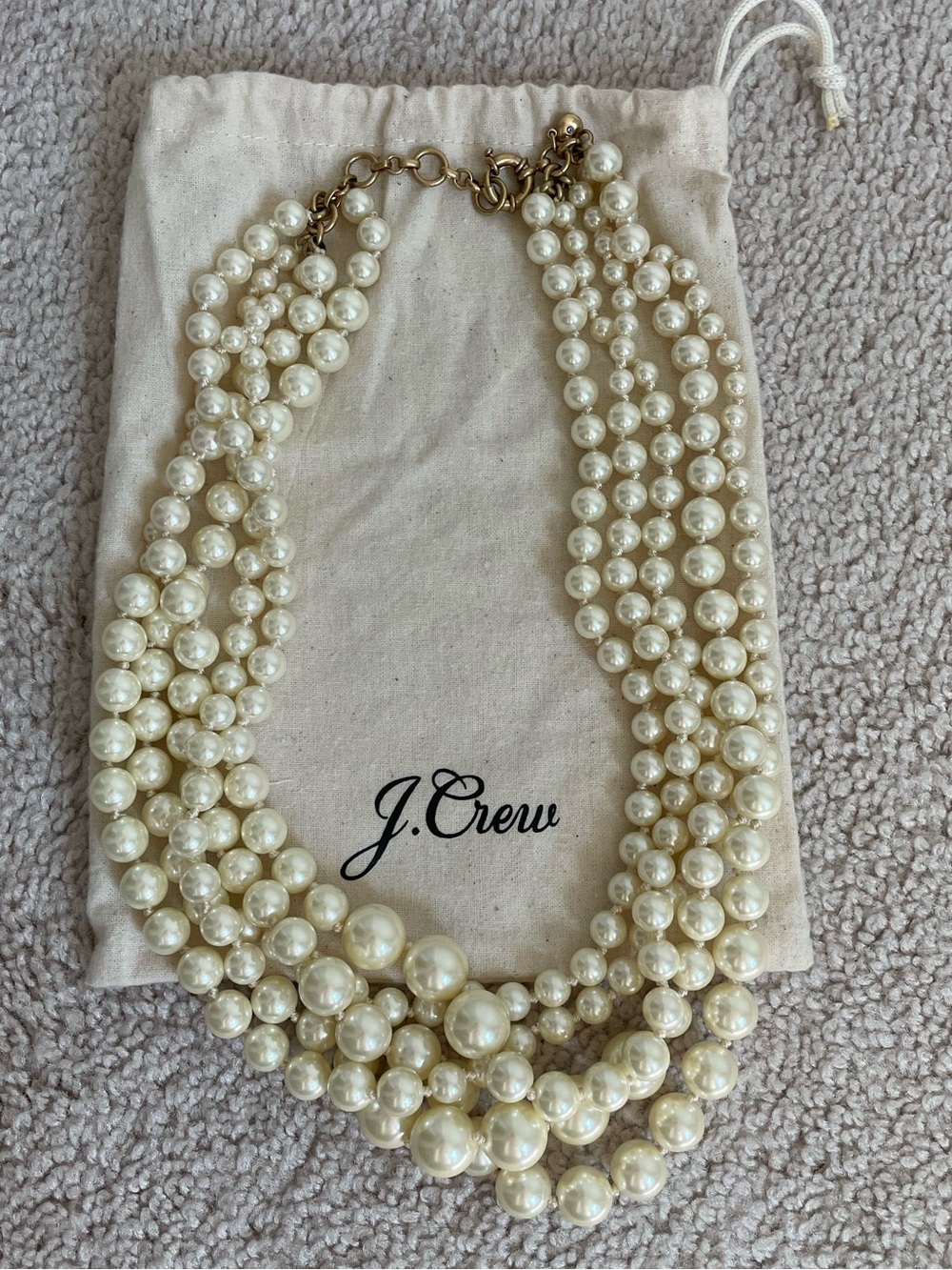 J. Crew Multi-Strand Pearl Statement Necklace